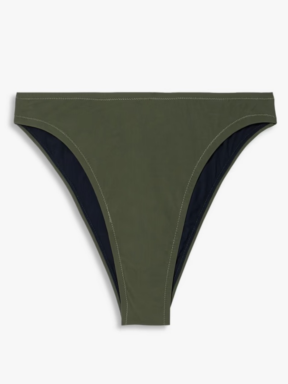 NWT FISCH ‘Flamands’ Mid-Rise Bikini Briefs in "Safari Green” Olive Size XS